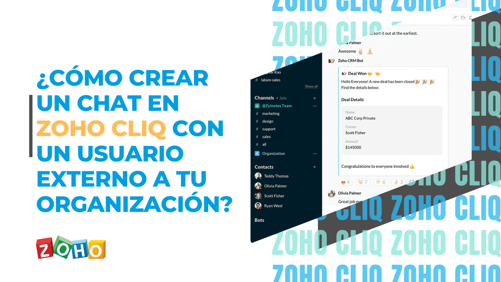 Tip #2 Zoho - ¿Cómo crear un chat con un usuario externo a mi organización en Zoho Cliq?